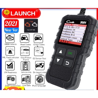 Launch X431 CR3001 เครื่องมือวิเคราะห์อัตโนมัติ พร้อมฟังก์ชั่น EOBD OBDII OBD 2 เครื่องสแกนโค้ด PK OM123 ELM327 V1.5