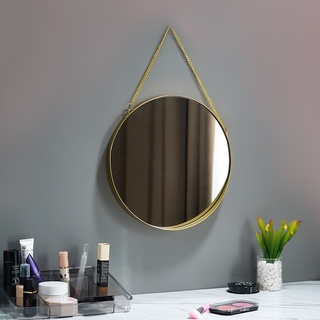 Decorative Hanging Wall Mirror Small Vintage Mirror for Wall Gold Metallic Frame Mirror