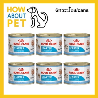 อาหารเปียกสุนัข Royal Canin Starter Mousse สำหรับแม่สุนัขตั้งท้องและลูกสุนัข ช่วงเริ่มเลียอาหาร 195กรัม (6กระป๋อง)