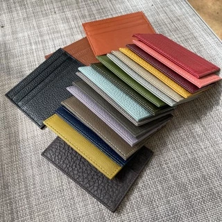 (หนังวัวแท้) Slim Wallet ซองใส่นามบัตร กระเป๋าใส่นามบัตร 7ช่อง Card Holder S5-54