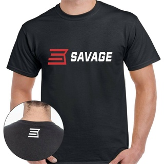 เสื้อยืดลําลอง แขนสั้น พิมพ์ลายโลโก้ Savage Firearms คุณภาพสูง สําหรับผู้ชายS-5XL