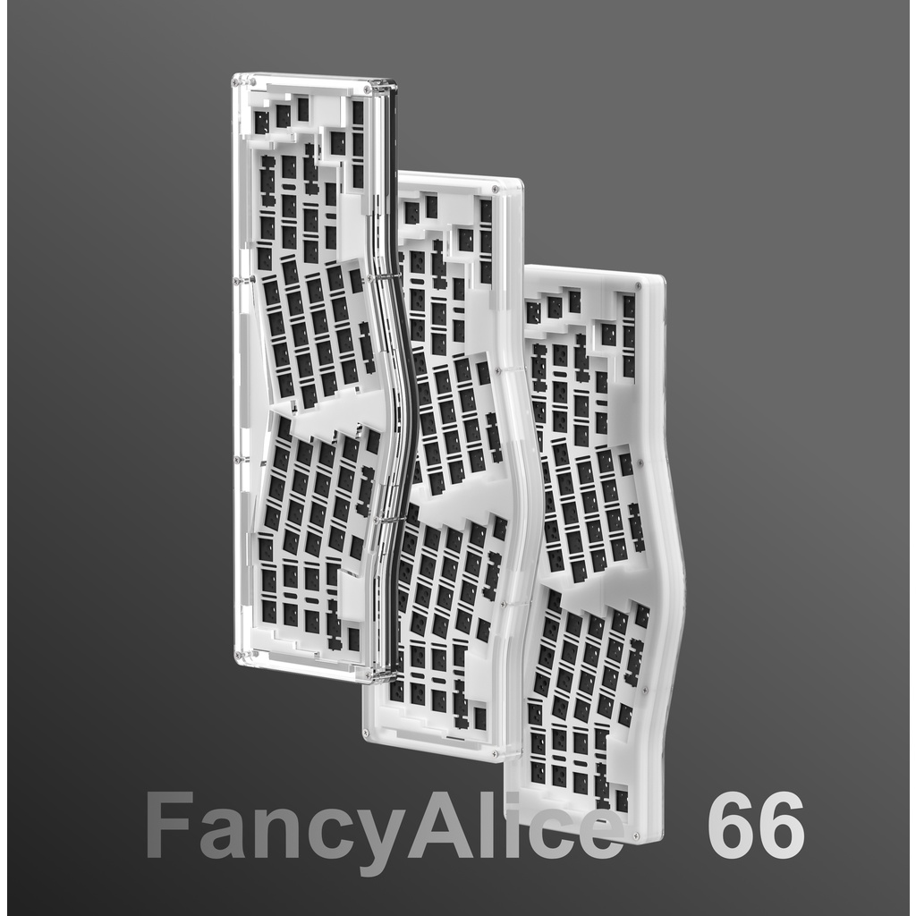 FancyAlice66 Customized Mechanical Keyboard Kit Alice Layout Support