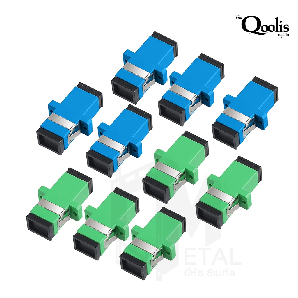 (ยกแพ็ค 50 ตัว ถูกกว่า) ต่อตรง SC-SC Simplex Adapter  สำหรับต่อสายไฟเบอร์ออฟฟติกเอาสาย 2 ด้านมาเสียบเข้าไปยัง adapter