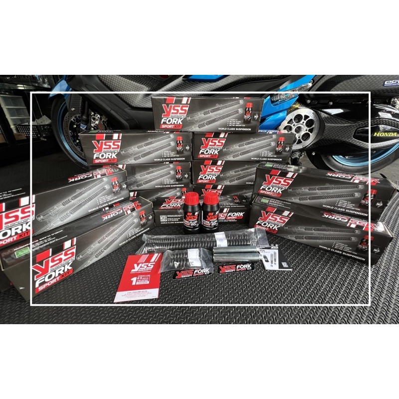 [ใช้โค้ดคุ้มลด 20%] ชุดโหลดโช๊คหน้าYSS FORK SPORTKITสปริงโหลดพร้อมน้ำมัน ชุดโหลดหน้า Forza300/350 X-max PCX Wave N-max