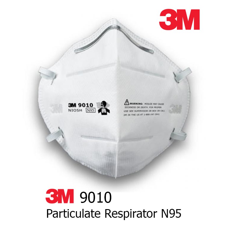 หน้ากากอนามัย N95 ป้องกันฝุ่นละออง รุ่น 9010 3M Particulate Respirator, 9010 , N95