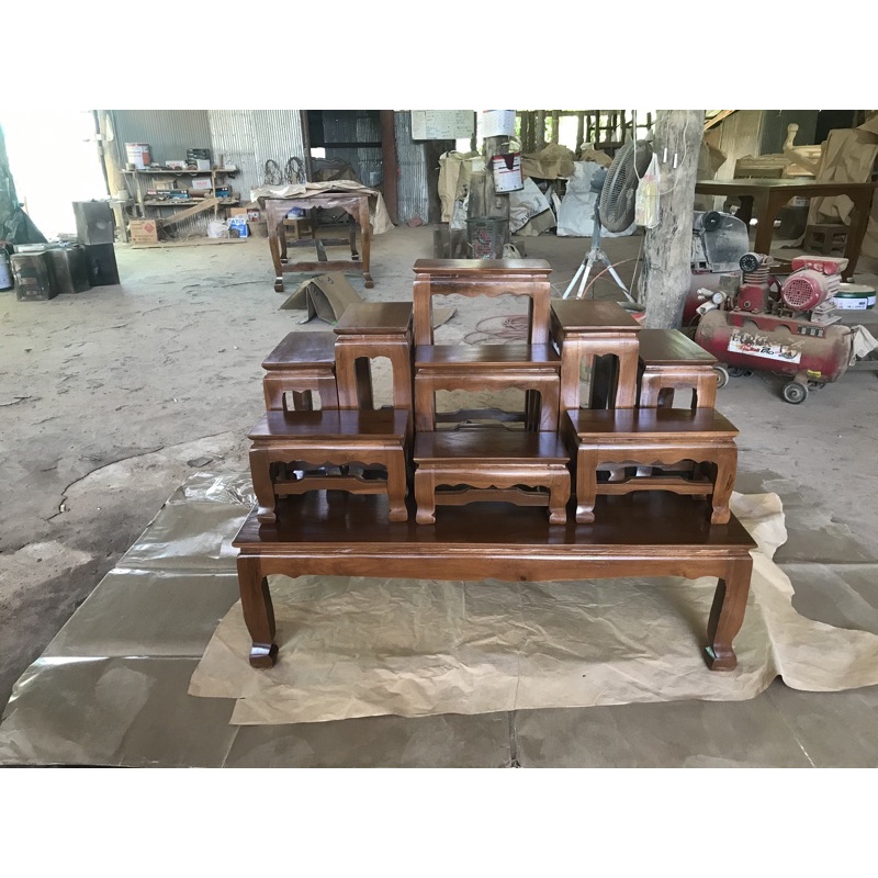 โต๊ะหมู่บูชาไม้สักชุด9หน้า5