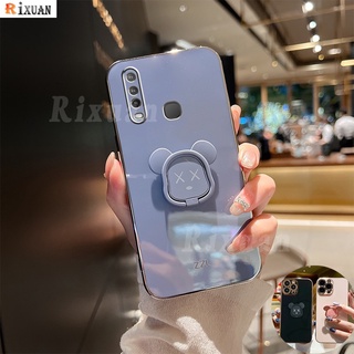 เคสโทรศัพท์มือถือ ยางนิ่ม กันกระแทก ลายหมี พร้อมแหวนขาตั้ง สําหรับ Huawei Y6P Y7A Y9S Y7 Pro Y9 Prime 2019 Nova 9 SE 8i 7i 7SE 5T 3i