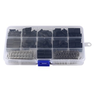 620Pcs Dupont Connector 2.54mm, Dupont Cable Jumper Wire Pin Header Housing Kit, Male Crimp Pins+Female Pin Terminal Con