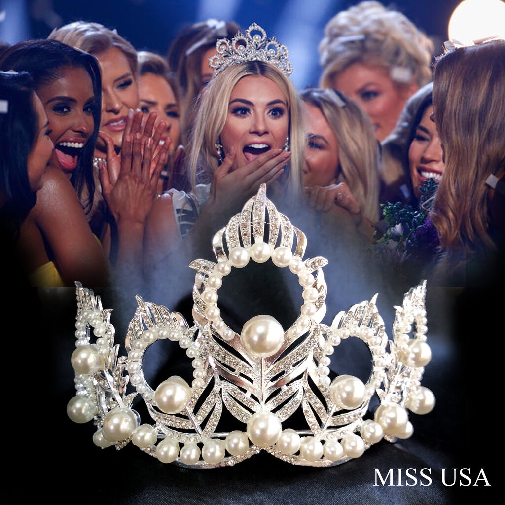 (พร้อมส่ง) เทียร่า 293 [Miss USA] Mikimoto Crown เทียร่าขนนก มงกุฎนางงาม มงกุฎเจ้าหญิง งานสวย ปราณีต