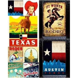 แม่เหล็กติดตู้เย็น เท็กซัส อเมริกา อะครีลิค 2×3 นิ้ว ของฝาก ของที่ระลึก Souvenir Acrylic Fridge Magnet USA Texas E 2x3"