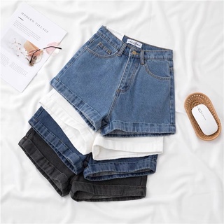 Marseven hot style High waist denim sexy shorts Loose and inelastic 4 colors