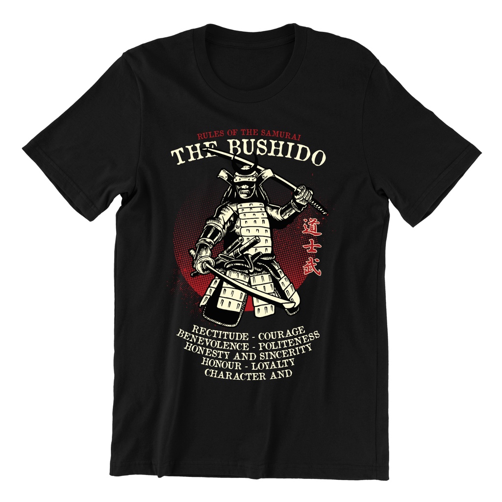 เสื้อยืดผ้าฝ้าย พิมพ์ลาย RULES SAMURAI - MENS GYM MMA JAPANESE BUSHIDO WARRIOR TRAINING TOP LCofjp87