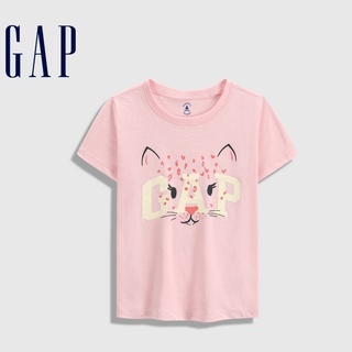 เสื้อยืดแขนสั้น ผ้าฝ้าย ลาย Gap น่ารัก สําหรับผู้หญิง