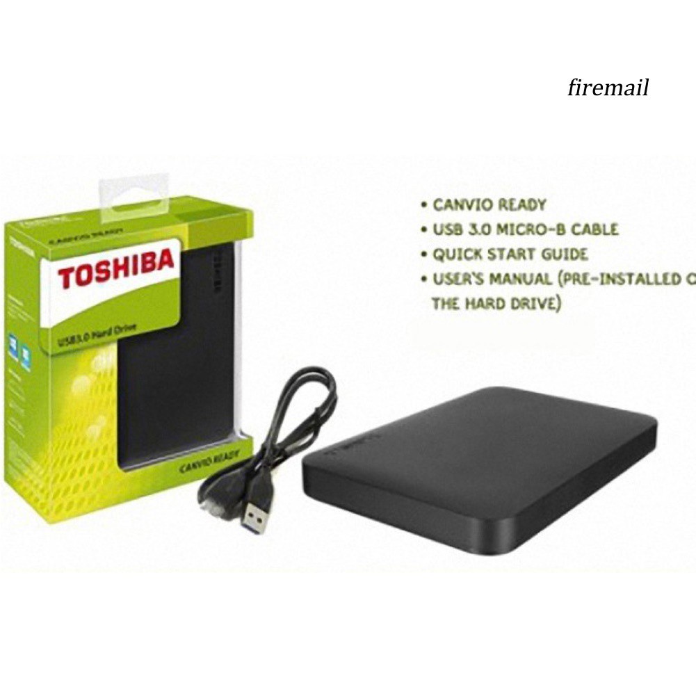 Bargain price  TOSHIBA 500GB/1TB/2TB High Speed USB 3.0 External Hard Disk Drive for PC Laptop