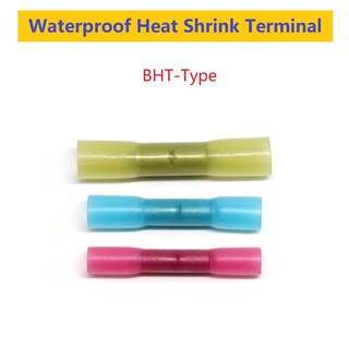 50Pcs  BHT0.5 BHT1.25 BHT2 BHT5 Heat Shrink Butt Connectors Solder Seal Wire Connectors Terminals Automotive Insulated Waterproof อุปกรณ์เชื่อมต่อสายไฟ ฉนวนกันความร้อน กันน้ํา BHT0.5 BHT1.25 BHT2 BHT5