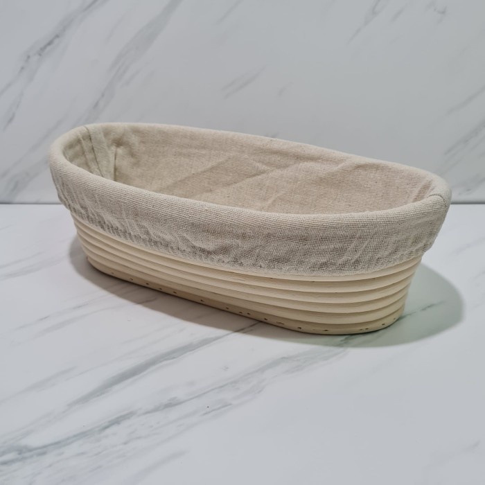 Banneton Basket Proofing Sourdough Plus Linen Cover Oval 28*14*8
