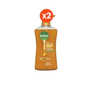 Dettol เดทตอล โกลด์ เจลอาบน้ำ สูตรคลาสสิค คลีน 500 มล. X2 (แพ็คคู่)