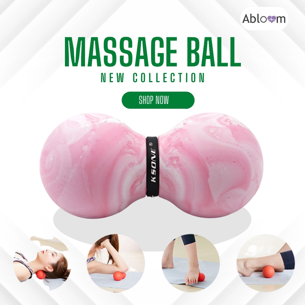 ลูกบอลนวด ทรงถั่ว คลายกล้ามเนื้อ  นวดคลายจุด Peanut Rubber Massage Ball