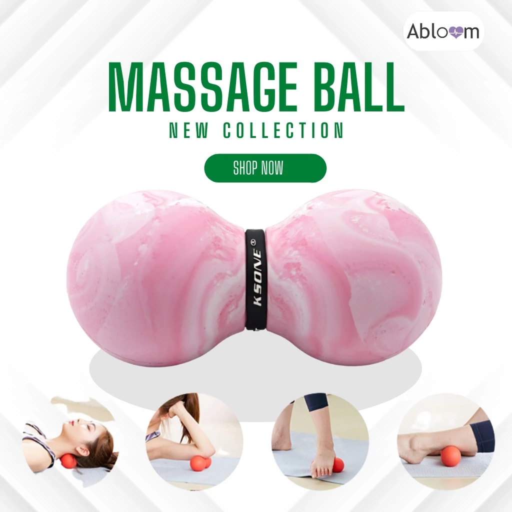 ลูกบอลนวด ทรงถั่ว คลายกล้ามเนื้อ นวดคลายจุด Peanut Rubber Massage Ball