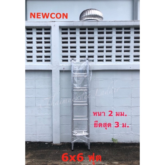 Newcon บันไดสไลด์ พาด-เลื่อน 2 ตอน ขนาด 6+6ฟุต(ยืดสุดสูง 3 ม.)หนา 2 มม.รับน้ำหนักได้ 150 กก.ส่งฟรีทั่วไทย!