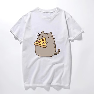 เสื้อยืดผ้าฝ้ายHH Pusheen - เสื้อยืดลายการ์ตูนสุดน่ารัก เสื้อยืดผ้าฝ้ายL XL  XXL 3XL