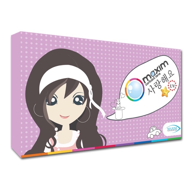 Maxim Contact Lens กล่องม่วง รุ่น Blink (รายเดือน) กล่อง1คู่ คอนแทคเลนส์ Maxim กล่องม่วง lenstyle