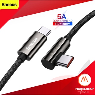 🔥ถูก/แท้🔥Baseus สายชาร์จเล่นเกมส์ USB-C PD 5A 100W QC4.0 สายถัก ชาร์จเร็ว Type-C to Type C For iPad Pro Ipad air 4