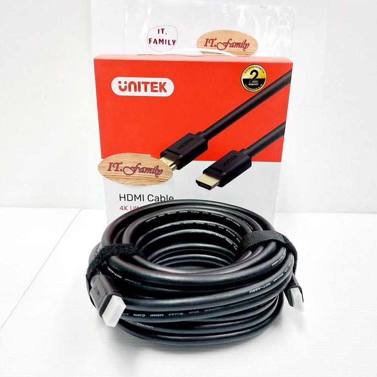 สายสัญญาณภาพ HDMI 2.0 (4K 60Hz) สายยางสีดำ ยาว 10 เมตร (Y-C142M) UNITEK (ออกใบกำกับภาษีได้)