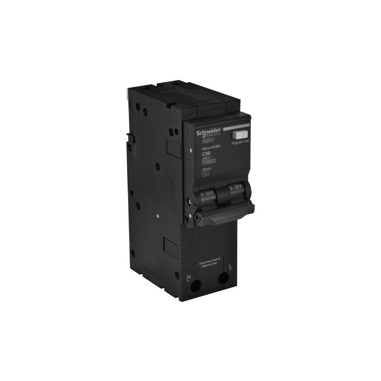 BREAKERกันดูด/รั่ว QO250C10 50A RCBO SQUARE-D | SCHNEIDER | QO250C10RCBO30 เบรคเกอร์และตู้ไฟ งานไฟฟ้