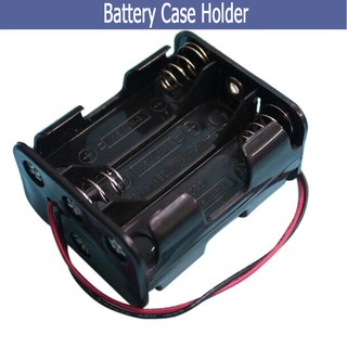 6 AA 2A Battery 9V Clip Holder Case with Wire Leads