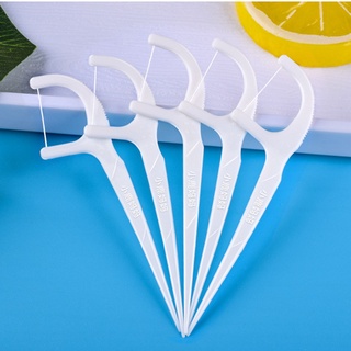 50 Pcs/Set Toothpick Tooth Stick Floss Ultra-thin Dental Flosser Oral Hygiene Dental Health Plastic Floss