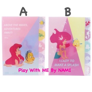 DisneyJapan แฟ้มเอกสาร 5ช่อง ลาย Ariel
