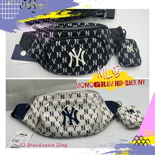 👜 MLB Monogram Hip-Sack NY + ใบลูก