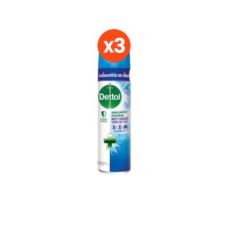 Dettol เดทตอล สเปรย์ฆ่าเชื้อโรค ดิสอินเฟคแทนท์ กลิ่นคริสป์บรีซ 225มล. (3 ขวด)