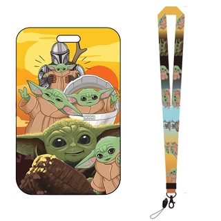 เคสซิลิโคน ลายการ์ตูนอนิเมะ Star Wars Yoda Baby Limited พร้อมสายคล้อง สําหรับใส่บัตรประจําตัวประชาชน