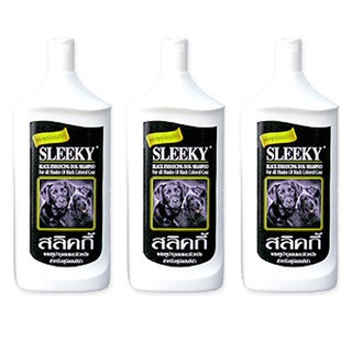 Sleeky Black Enchancing Dog Shampoo 350 ml. (3 Units) แชมพู