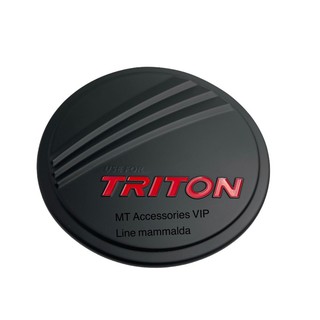 triton ไททั้น ปี2015-2017 รุ่น4ประตู ครอบฝาถัง สีดำโลโก้แดง