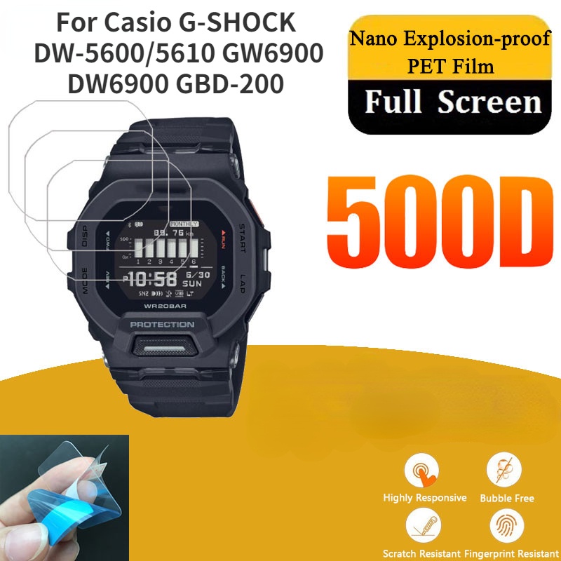 ฟิล์มนาโน ป้องกันรอยขีดข่วน สําหรับ Casio G-SHOCK DW-5600 5610 GW6900 DW6900 GBD-200 3 ชิ้น