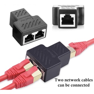 Network Rj45 Cable Port Network Cable Splitter Extender Plug Adapter Connector (8 Core) Split Into Two Splitter