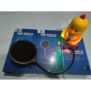 POP Filter  แผ่นกรองเสียง แผ่นกันลม สำหรับอัดเสียง บันทึกเสียง ยังดี มีกล่องใส่สวยงาม