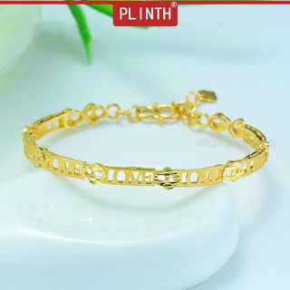 PLINTH 24K สร้อยข้อมือตัวอักษรแต่งงานทองแฟชั่น1543