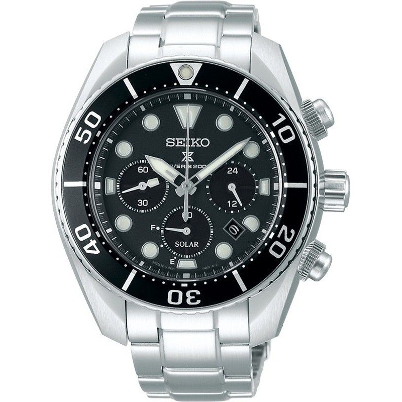🔥ลดเพิ่ม 330 ใส่โค้ด INCZ8H3🔥 นาฬิกาข้อมือ Seiko Sumo Solar Chronograph Diver's 200M รุ่น SSC757J1