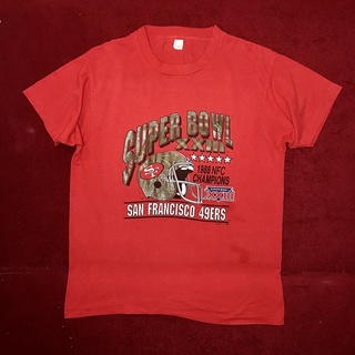 tshirtเสื้อยืดคอกลมฤดูร้อนเสื้อยืดวินเทจ Vintage T-Shirt Super Bowl 1988 XLSto4XL