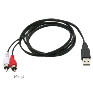 [Homyl] อะแดปเตอร์สายเคเบิ้ล Usb A Male Plug To 2 Rca Female Av 1.5 เมตร