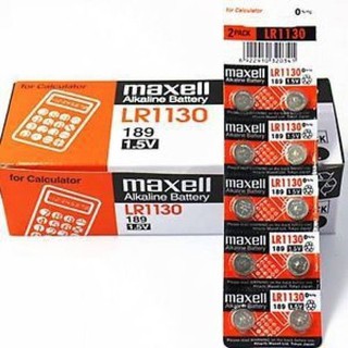 ถ่านกระดุม Maxell LR1130  จำหน่ายยกแผง มี 10ก้อน