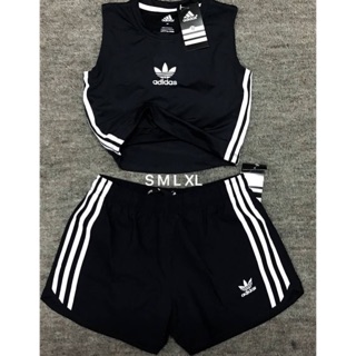 [มีหลายสี] ชุดออกกำลังกายผู้หญิง Set Adidas เสริมฟองน้ำ