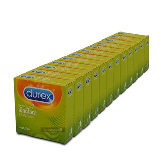 Durex Excita ถุงยางอนามัยผิวไม่เรียบ แบบขีด เพิ่มความเร้าใจขนาด 53 มม. 1 โหล 12 กล่อง