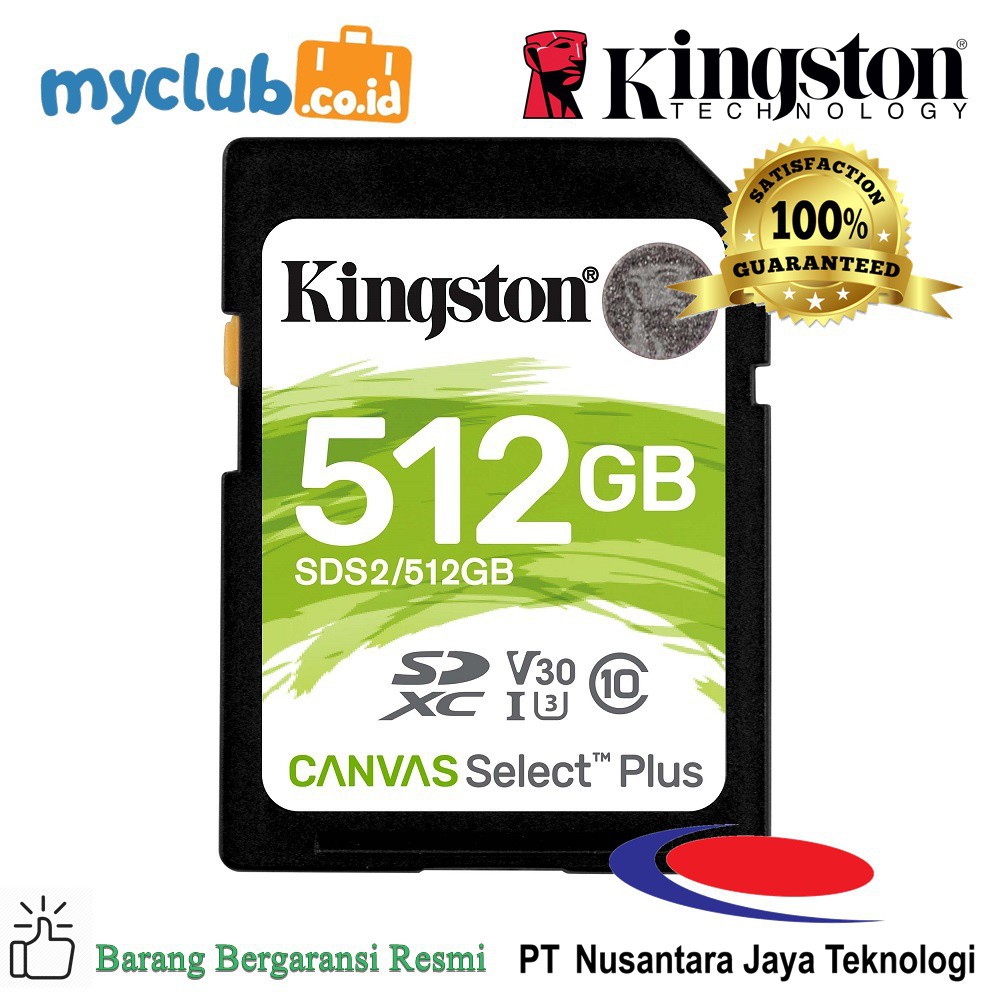 Kingston Canvas Select Plus SD Card 512GB (SDS2 / 512G)
