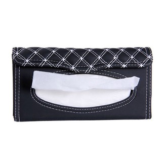 tc092    ที่บังแดดใส่กระดาษทิชชู ขนาด 23x12 - สีดำ/ขาว