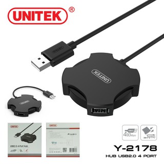 UNITEK HUB USB2.0 4 PORT Y-2178